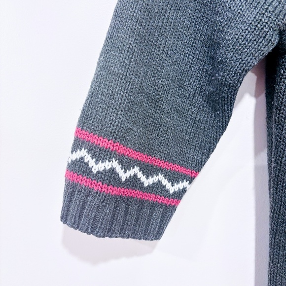 NOVITO Grey Knit Turtleneck Fair Isle Sweater Dress | X-Small * - Picture 3 of 7
